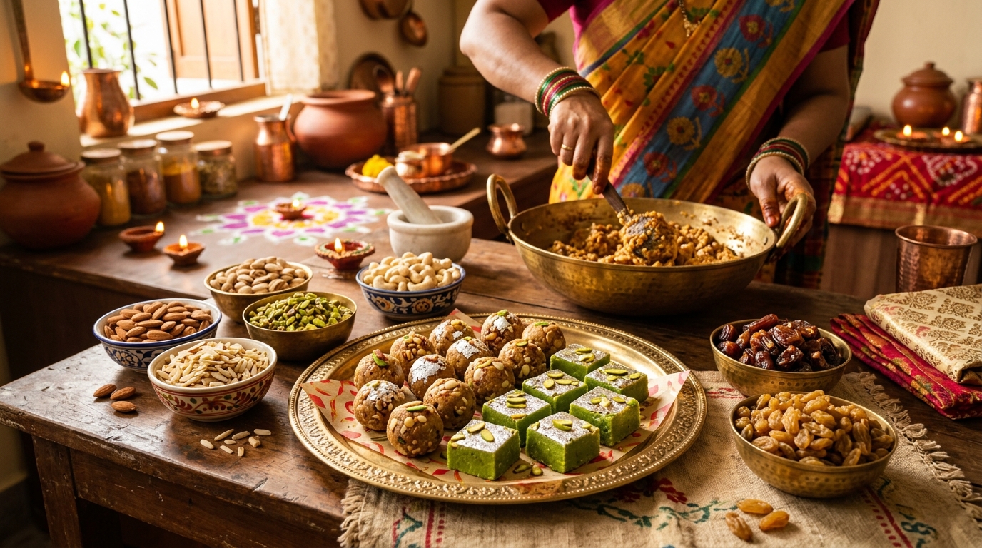 Festive sweet making with Glanut dry fruits